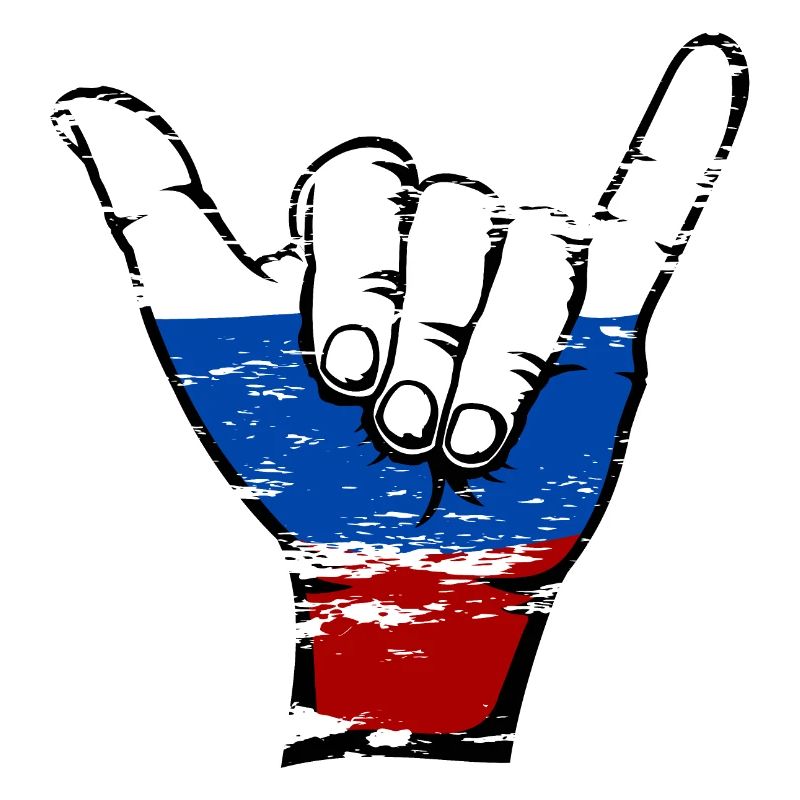 Symbole de surf du drapeau de la Russie utilisé
