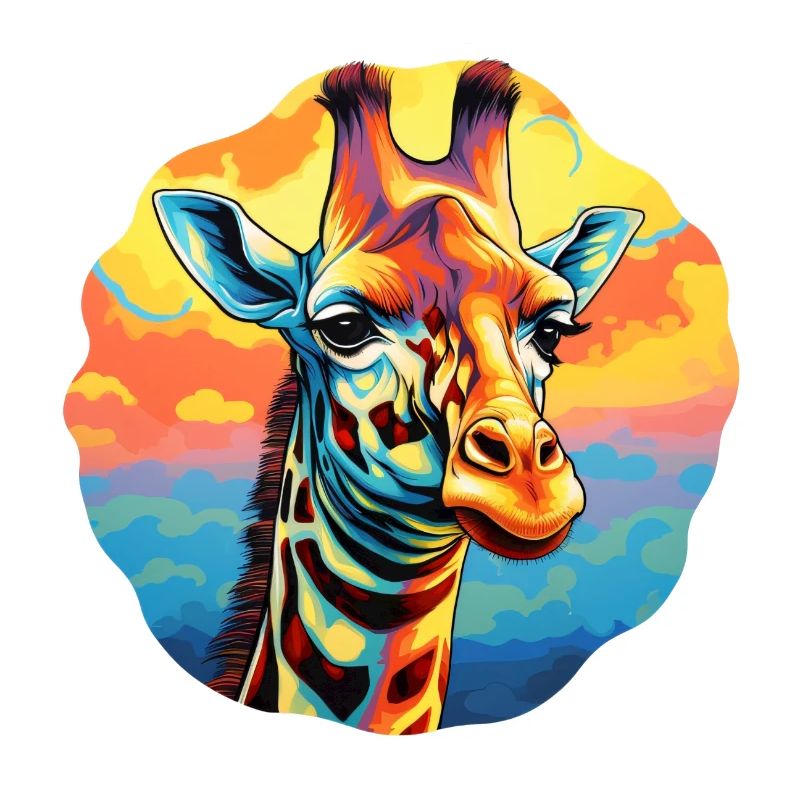 Giraffe Head Psychedelic