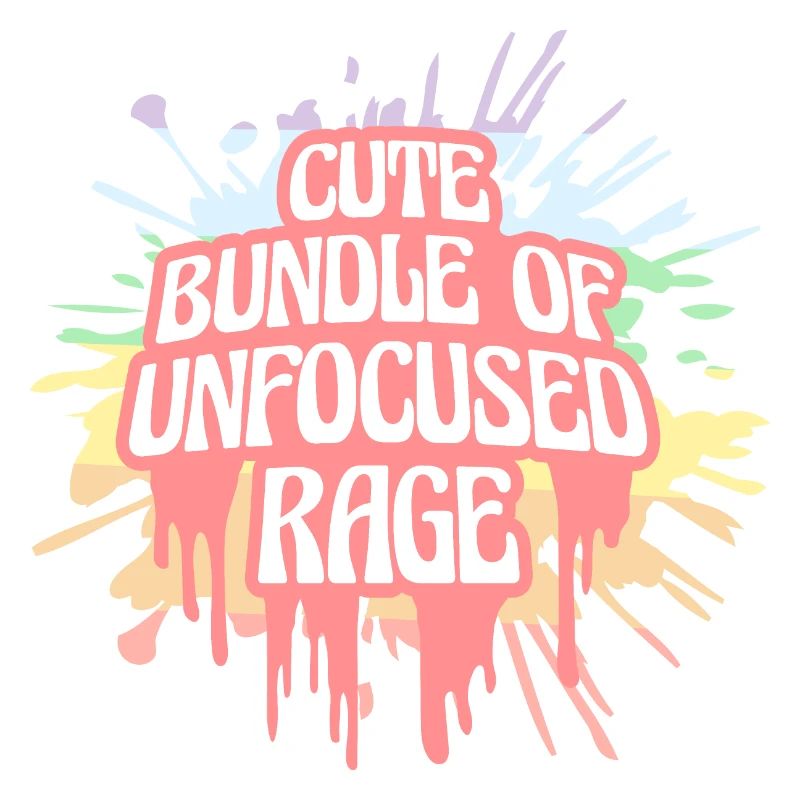 Funny Cute Bundle Of Unfocused Rage Rainbow Goth