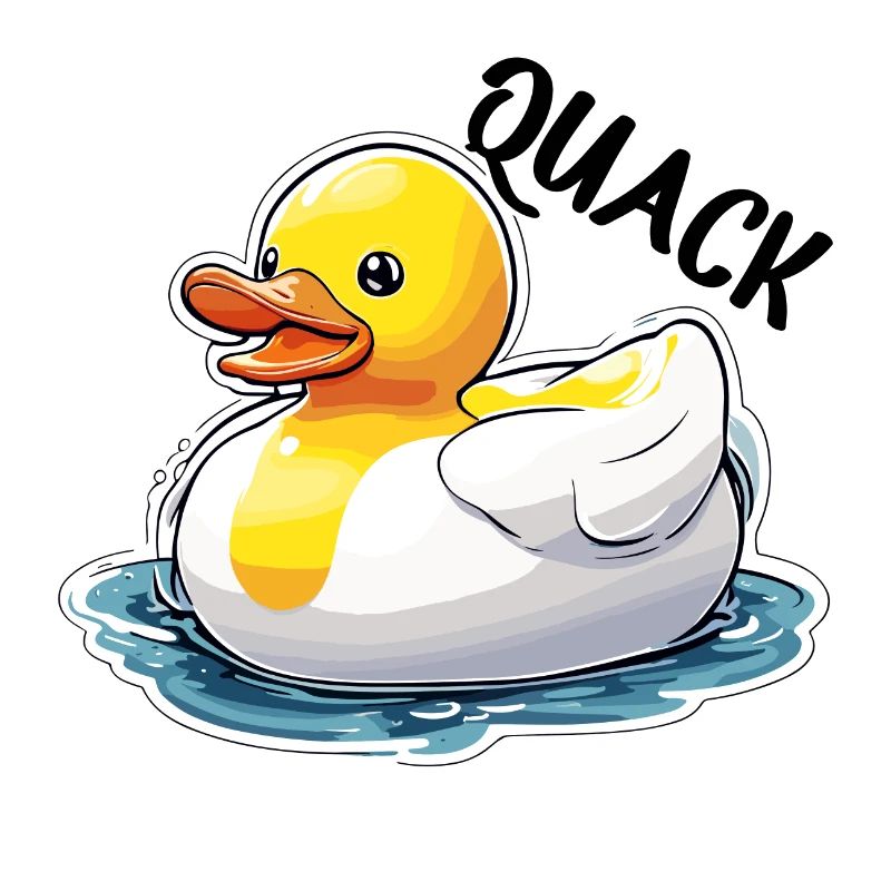 Canard en caoutchouc / Canard en caoutchouc / Eau / Baignoire