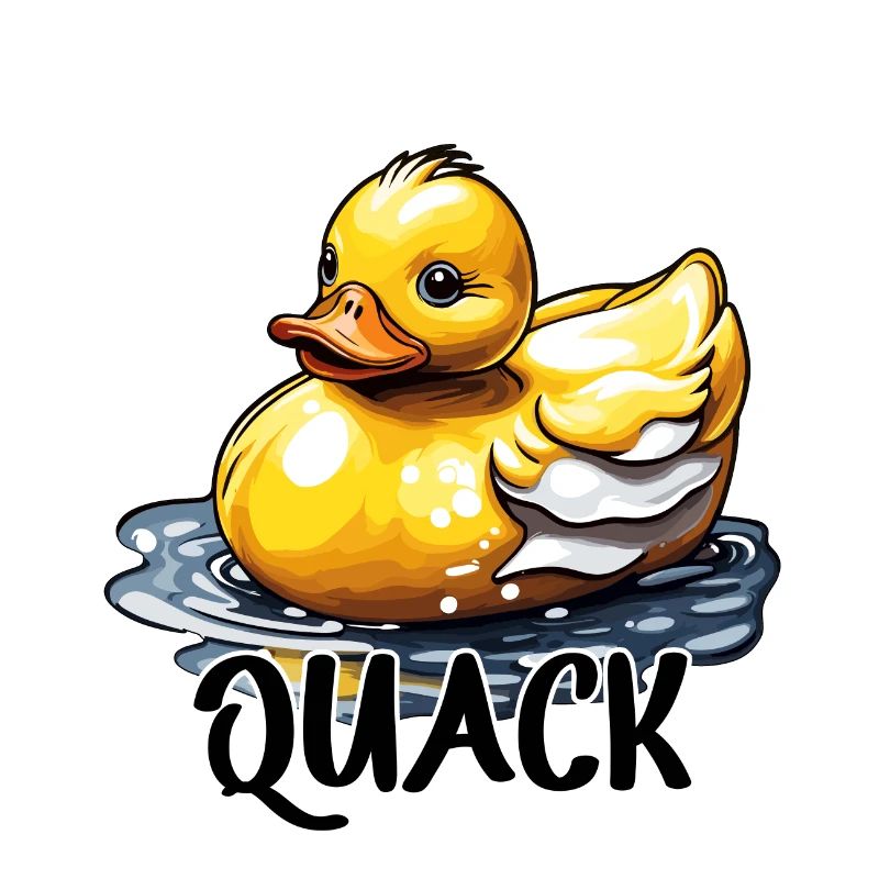 Canard en caoutchouc / Canard en caoutchouc / Eau / Baignoire