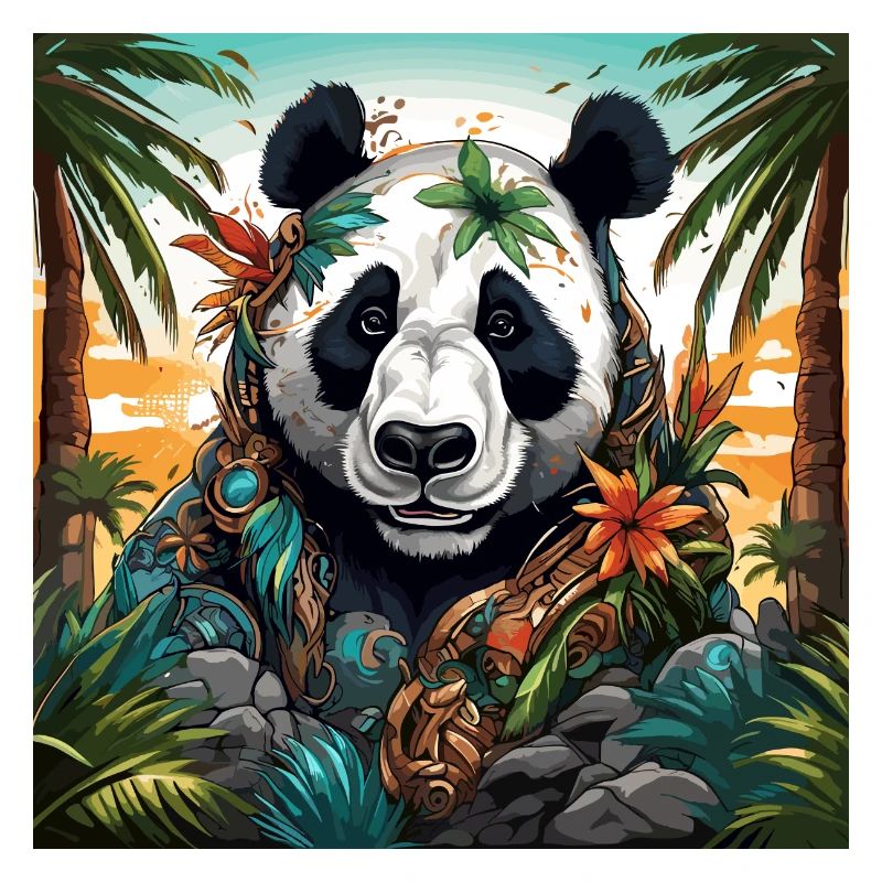 Tattoo / Tier / Kunst / cool / Comic / Panda