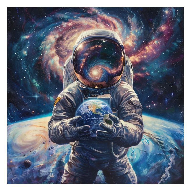 Astronautes Galaxie Espace Planète Espace Conception Spatiale