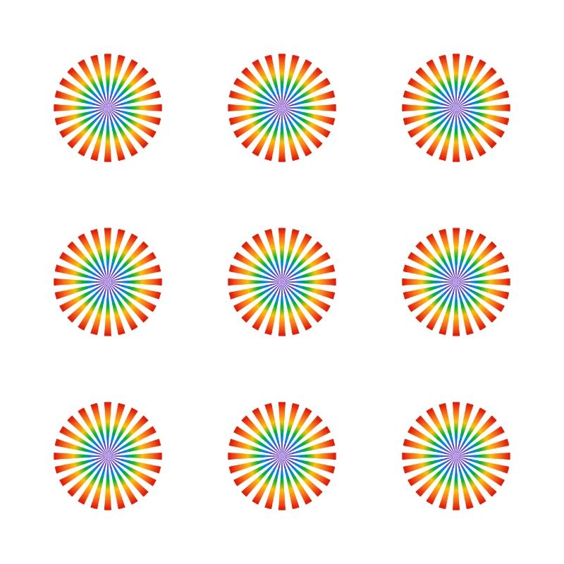 Rainbow flowers