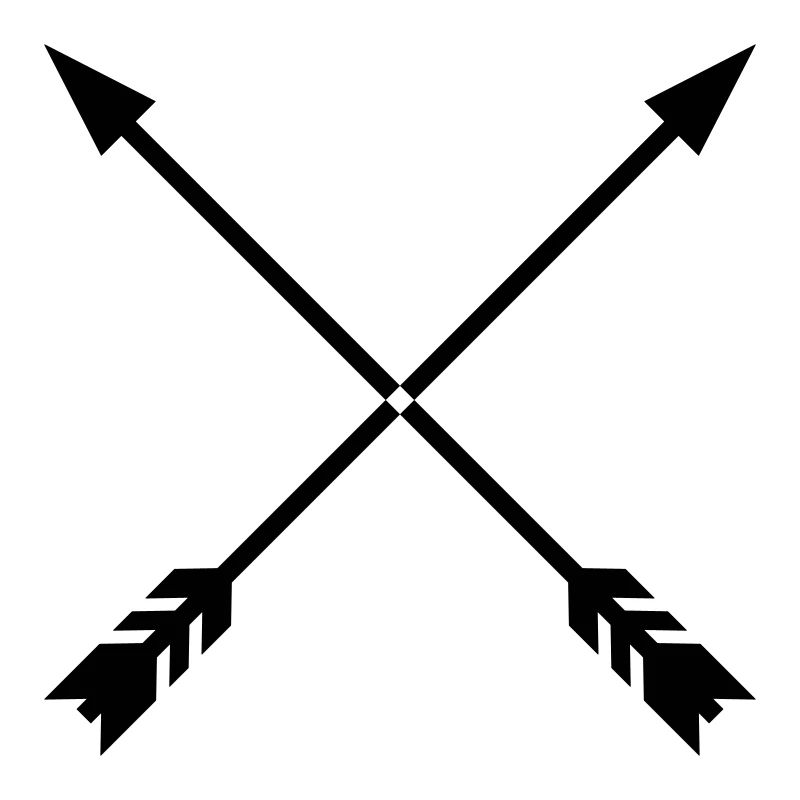 Crossed Arrows With Frame Vector