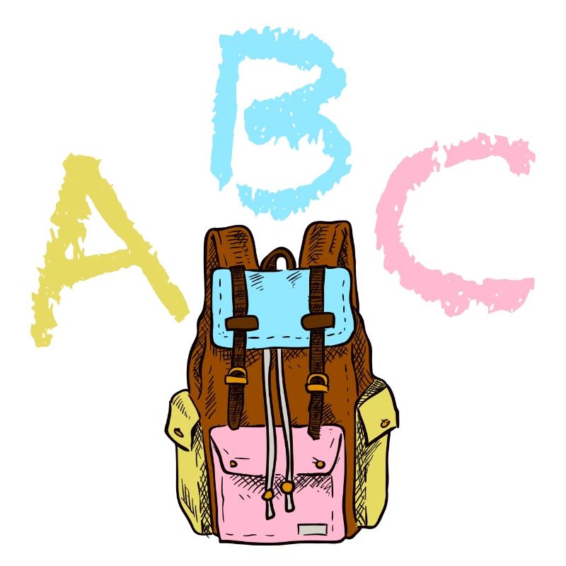 ABC with backpack