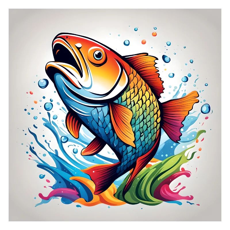 Trout Fish Colored