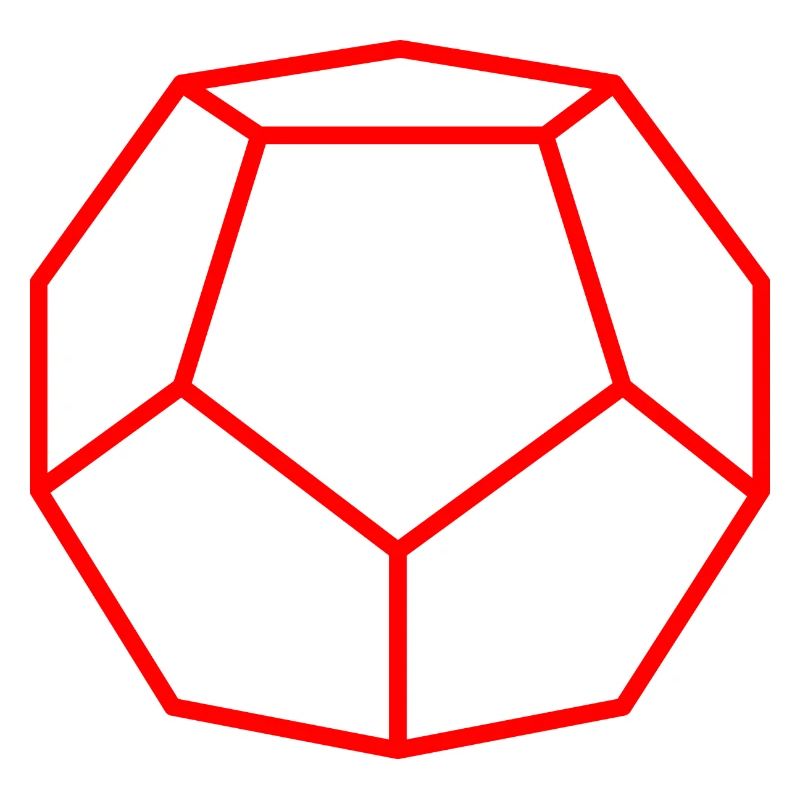 Dodécaèdre rouge