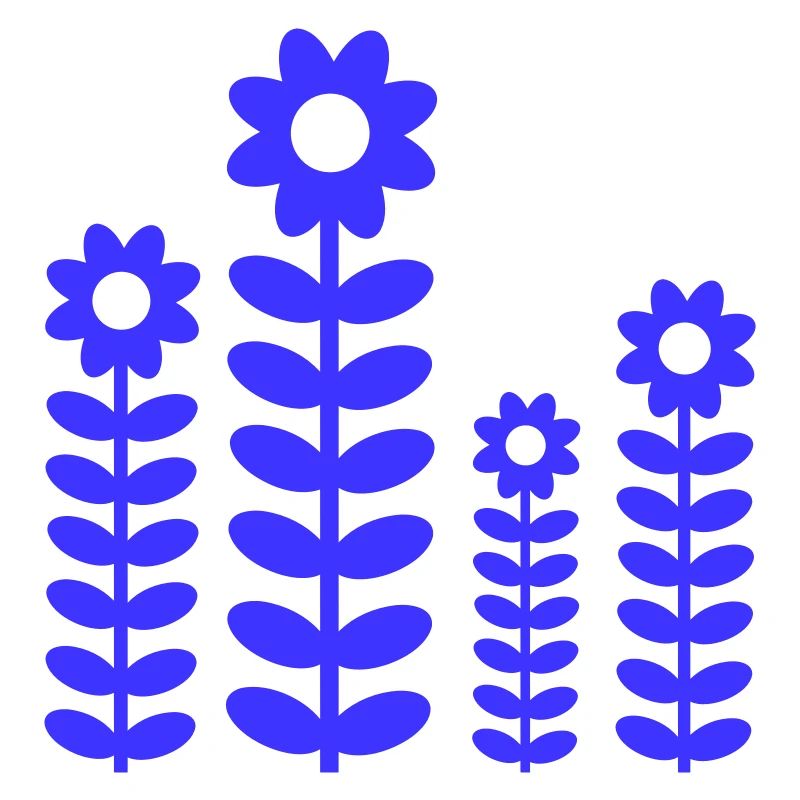 Many Pretty Flowers Colorful Decorative Pattern Beautiful