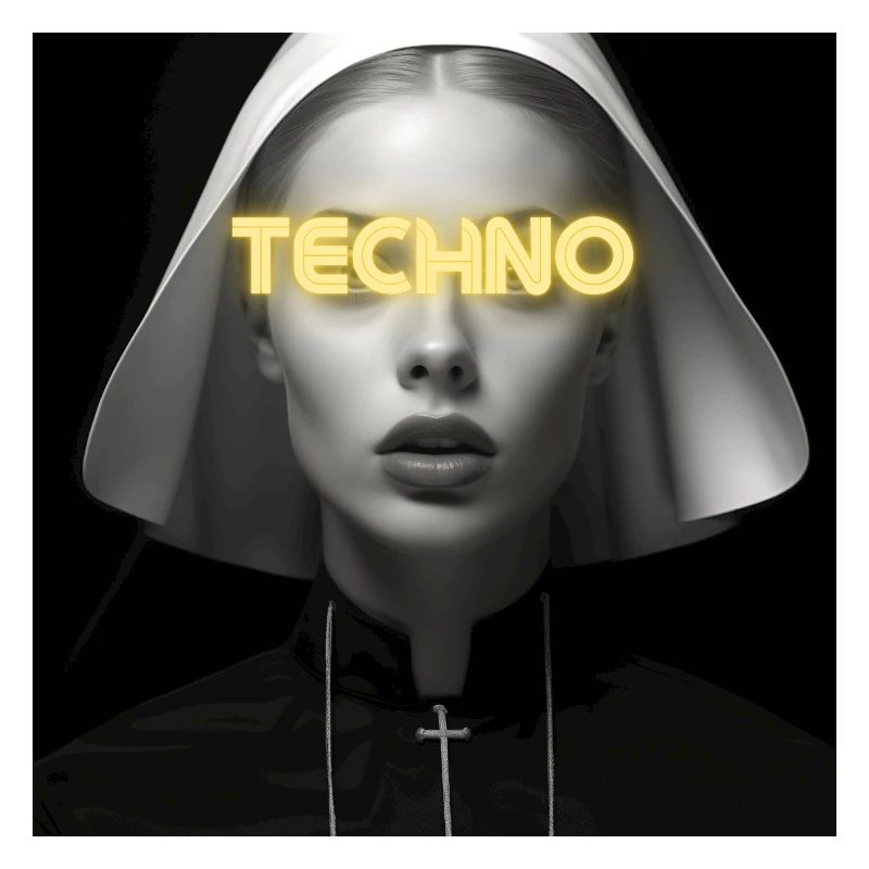 Sweet Techno Nun - Rave Design