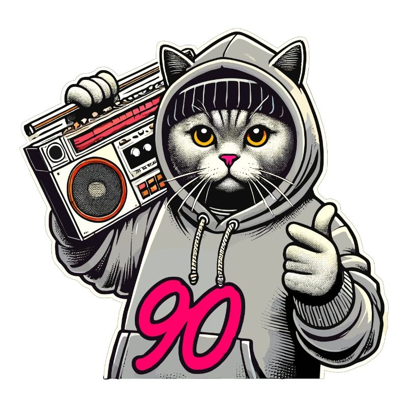 90 Ghettoblaster Britisch Kurzhaar Katze Geschenk