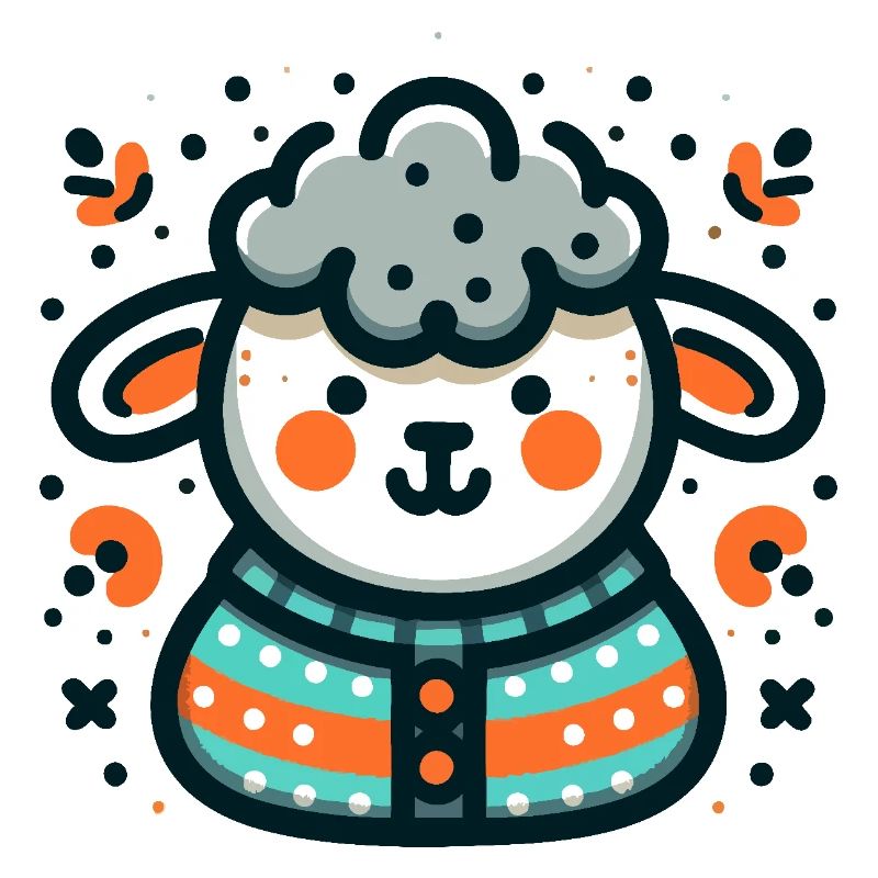 Mouton mignon dans un pull