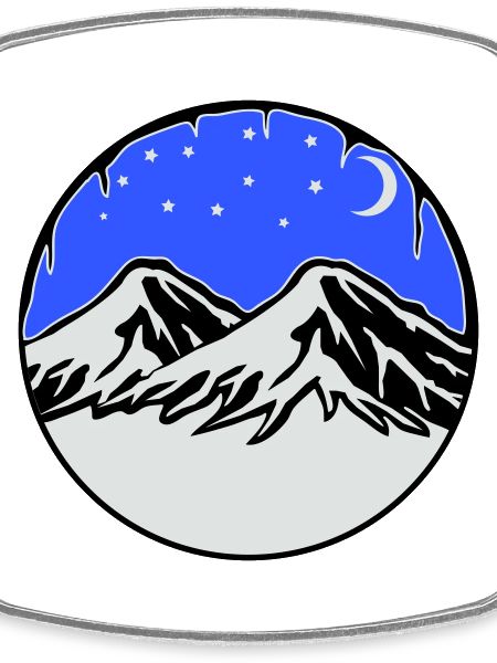Starry sky mountains