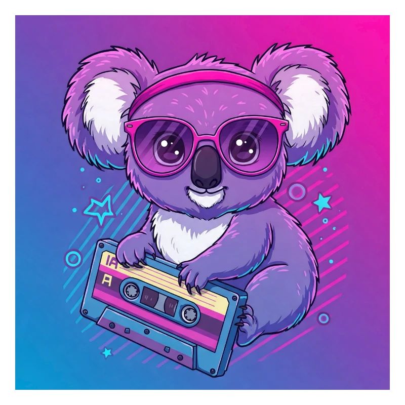 Funny Koala con cassetta - Vibrazioni anni '80