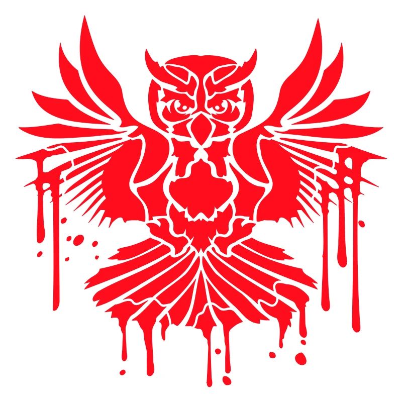 Owl Graffiti Spray Drop Cool Tattoo Decorative