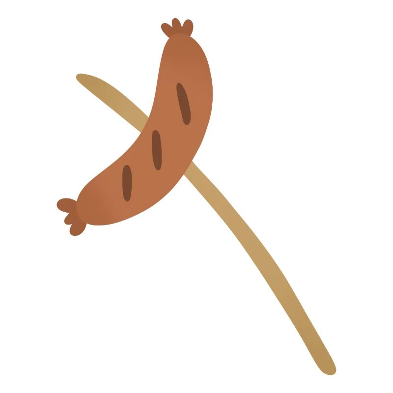 bratwurst on a stick