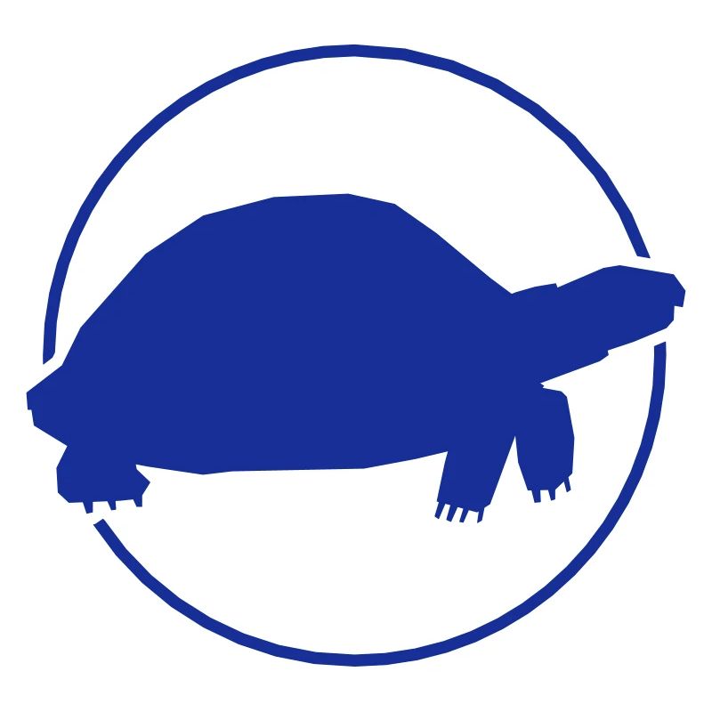 blue turtle in a circle - color changeable