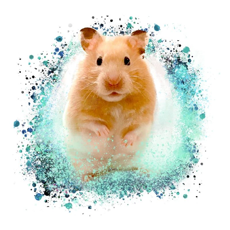 hamster, graffiti, peinture, vert, hamster doré
