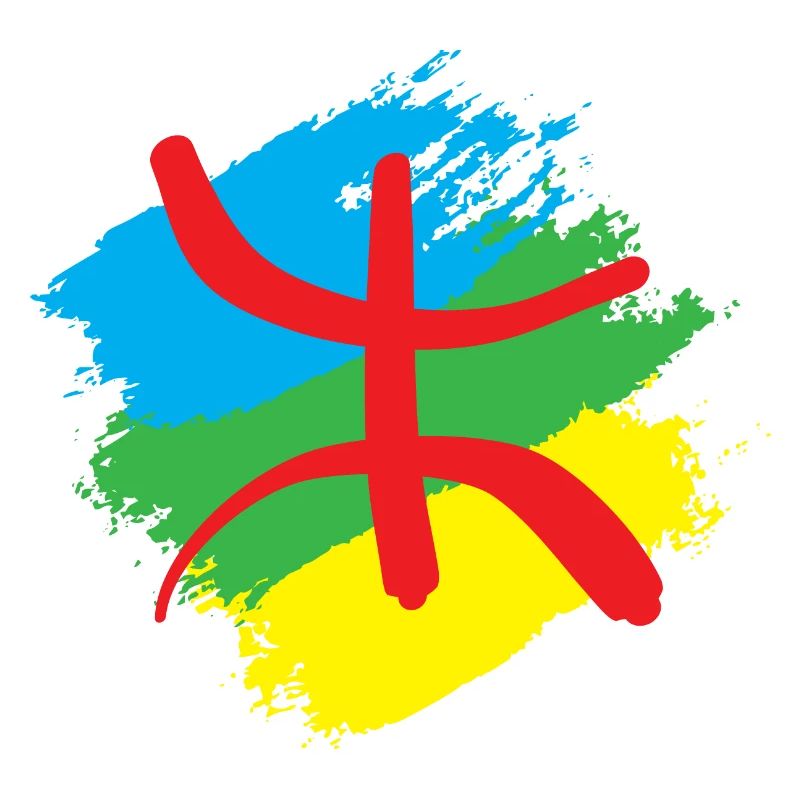 Drapeau Amazigh stylisé
