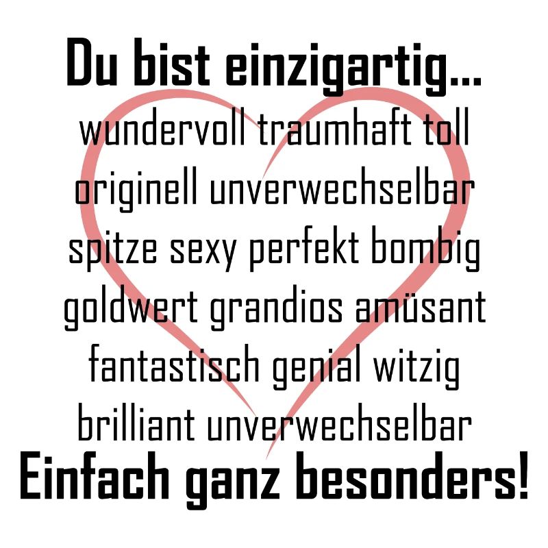 Du bist einzigartig mit Herz