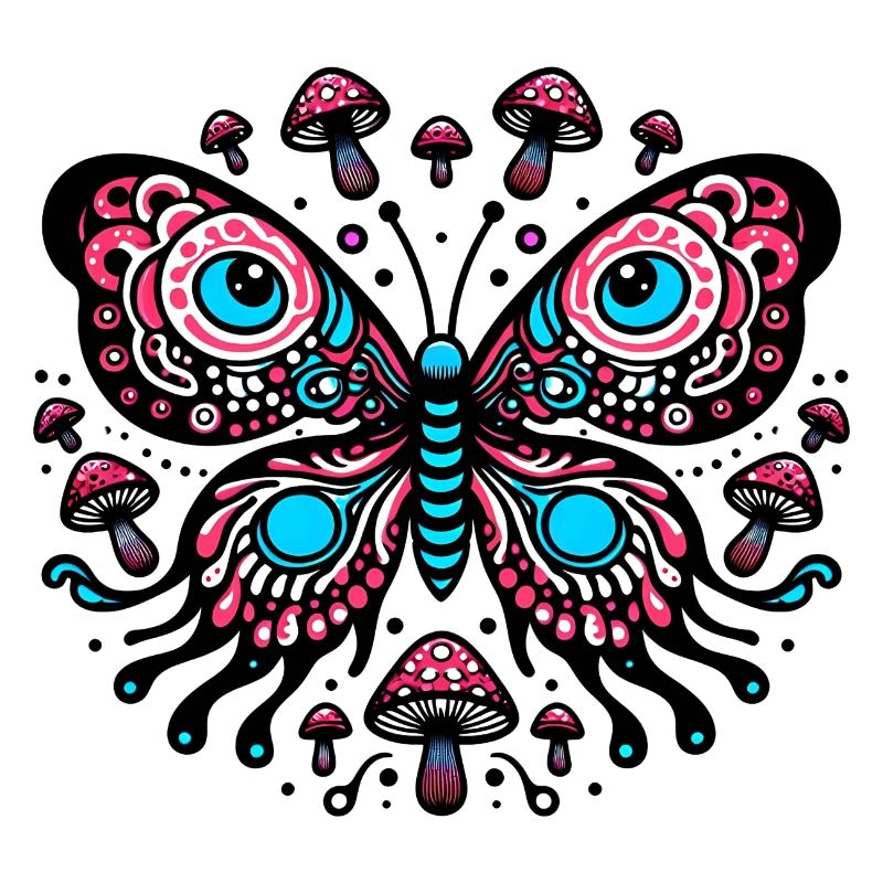 Papillon comique vibrant