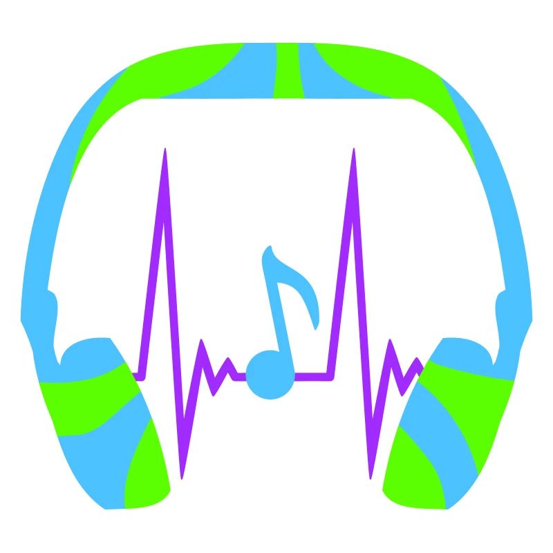 Kopfhörer Note Musiknote Puls Frequenz Herzschlag