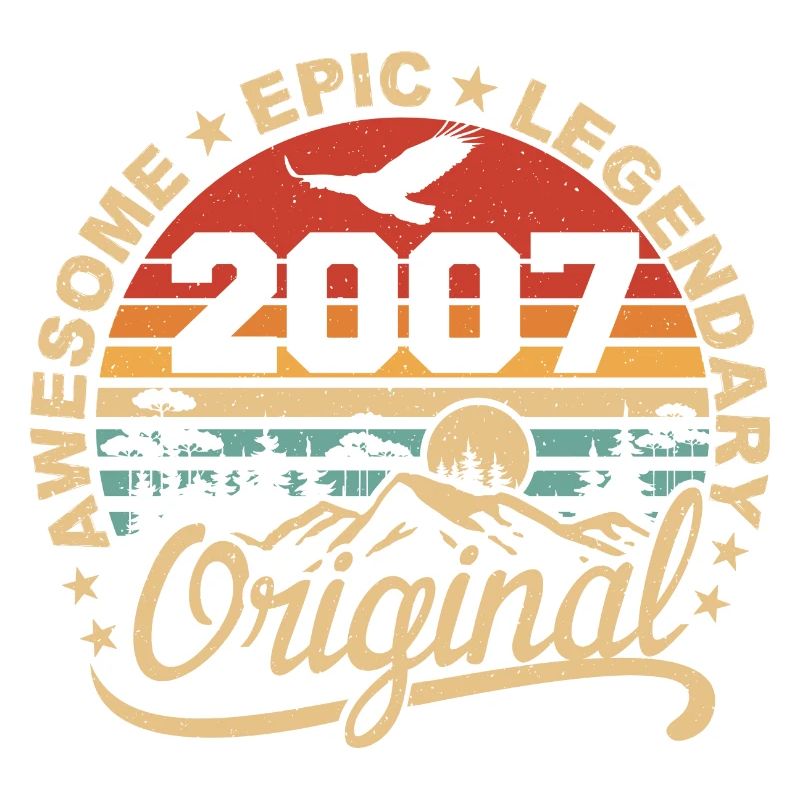 Original 2007 Retro 2007 Geburtstagsgeschenk 2007