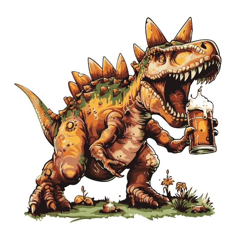 Dinosaur stegosaurus beer