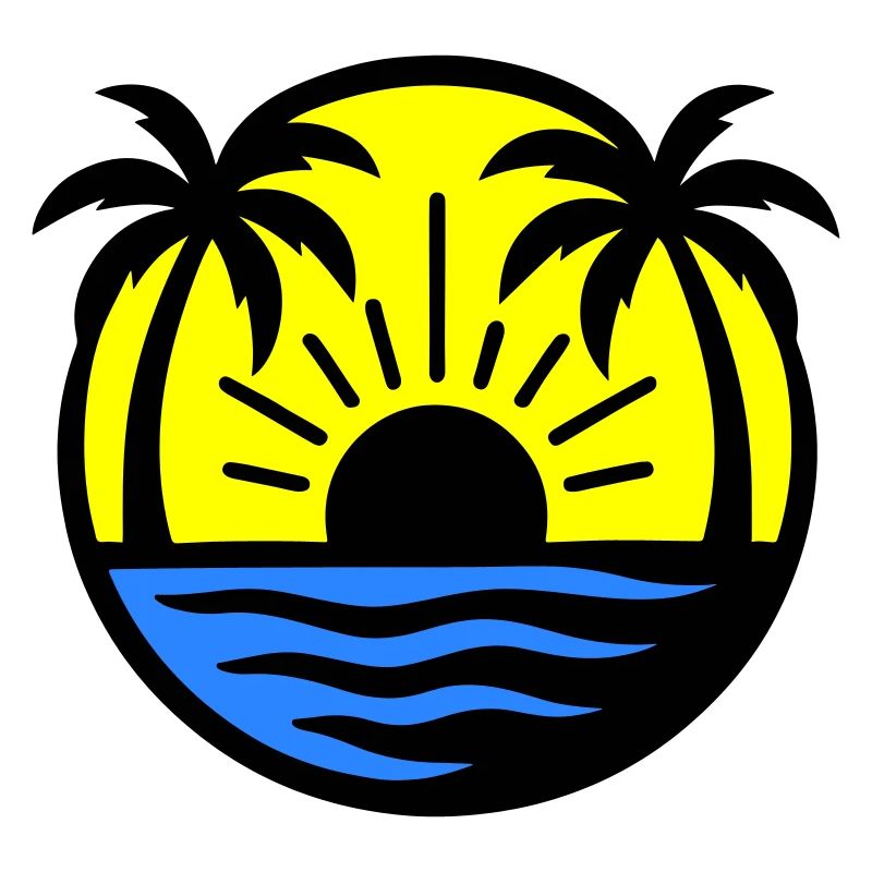 Palm Trees Beach Sunset