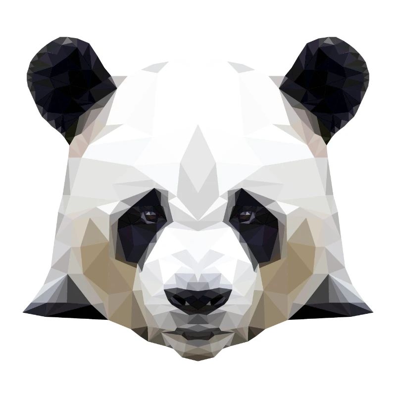 graphic panda - panda polygon