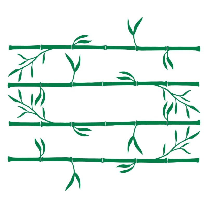 4 bars long bamboo pattern plant silhouette vi