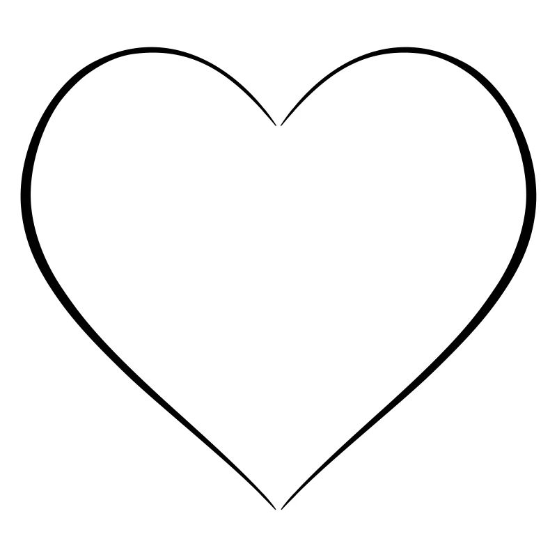 Simple heart thin line décor