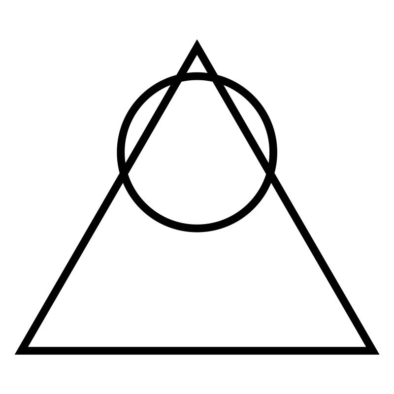 Dreieck mit Kreis Pyramide