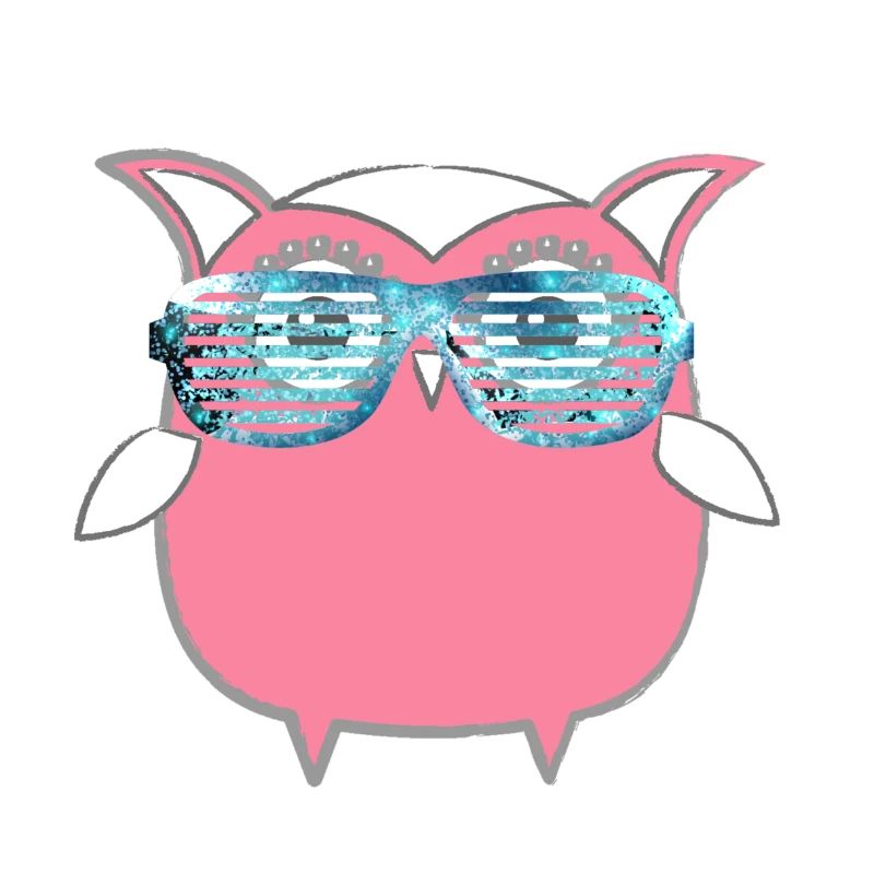 Eule, Comic,mint,Sonnenbrllle, spacebrille,sommer,