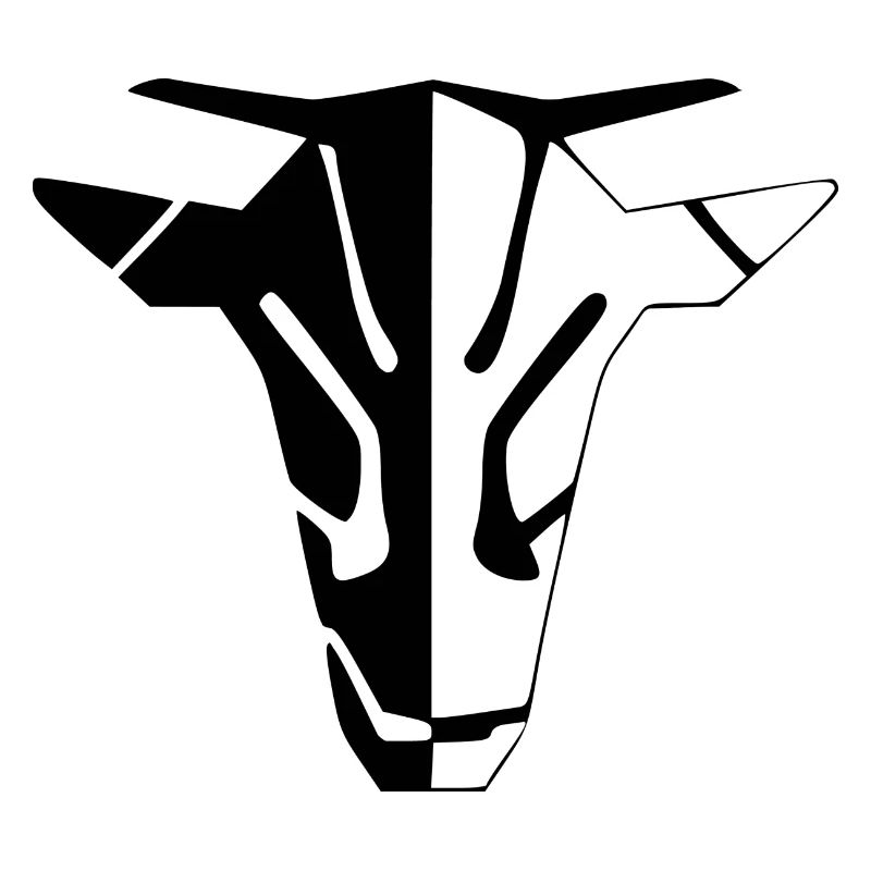 Stylized cow's head