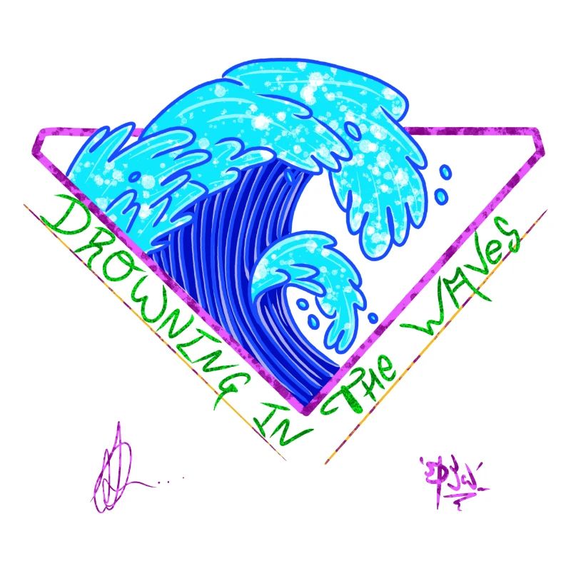 Noyade dans les vagues