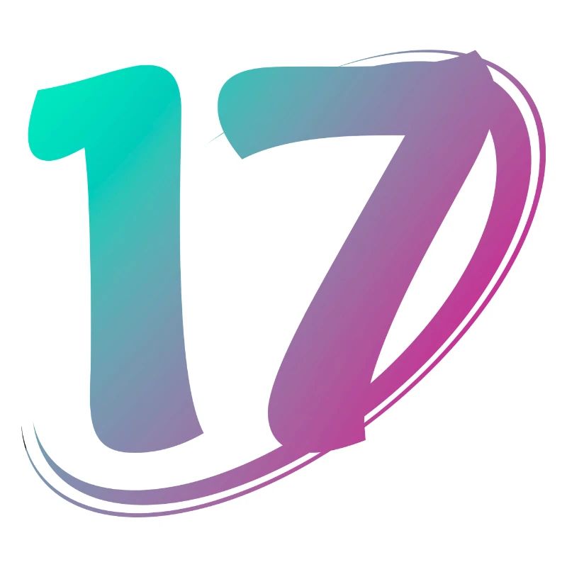 Numéro 17 multicolore