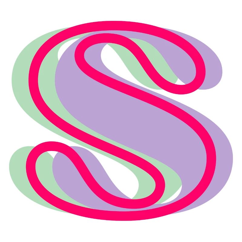 Multicolored letter s