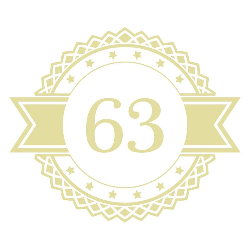 63 Number Emblem