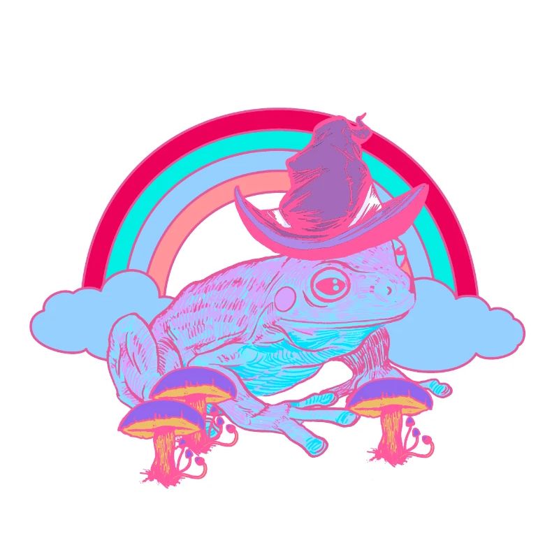 Magic Rainbow Toad Frog Wizard Frogs