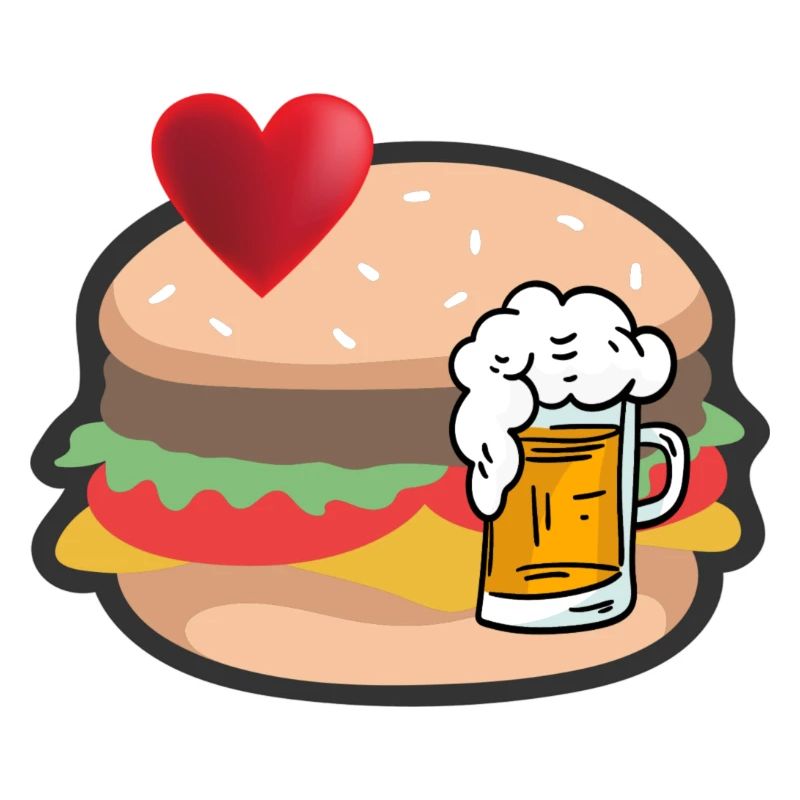 Burger mit Bier