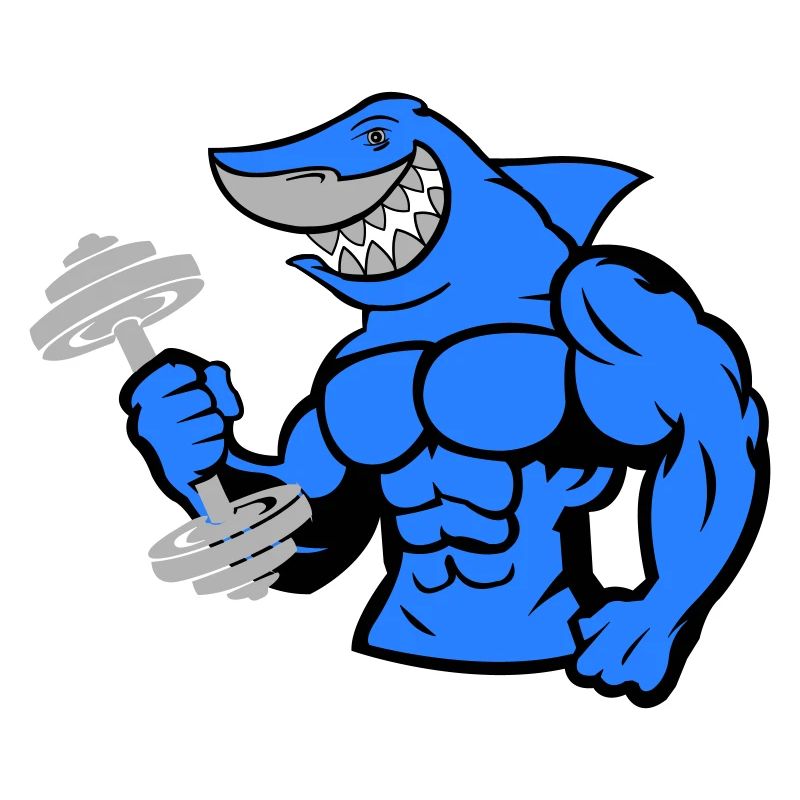 Haltère de musculation requin requin 1