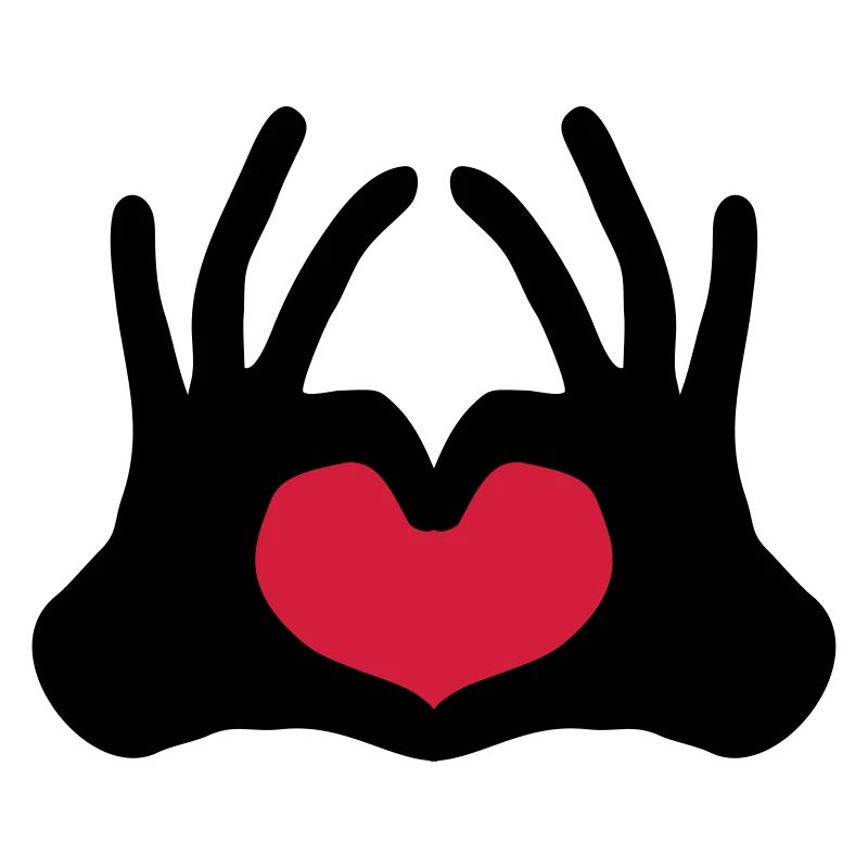 form outlined 2 hands pair of team hand signs half