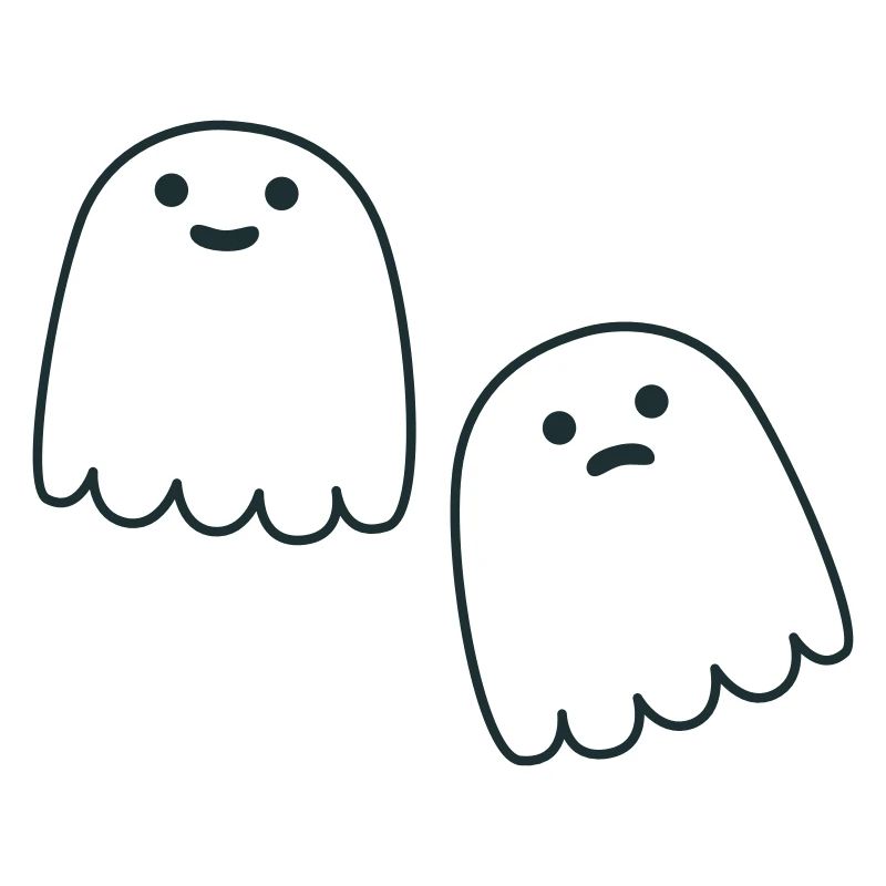 Happy and sad ghosties