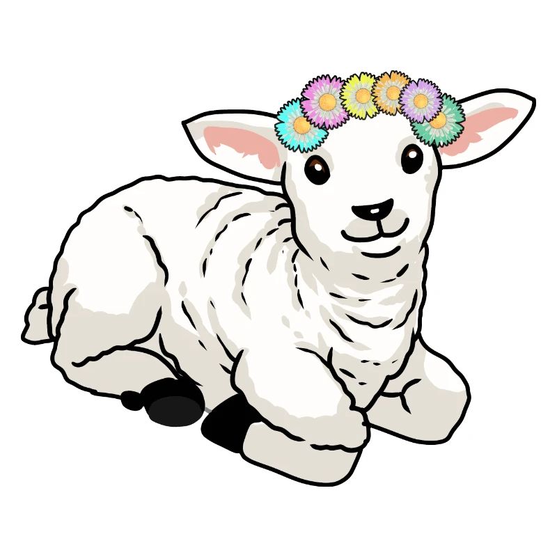 Happy Easter Lamb Sheep Easter Greetings Children