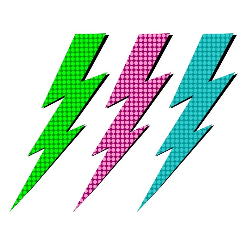 Three lightning bolts