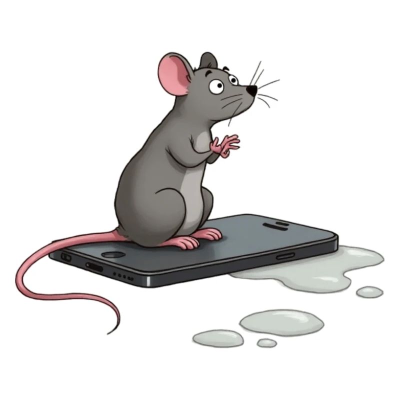 Rat on iPhone