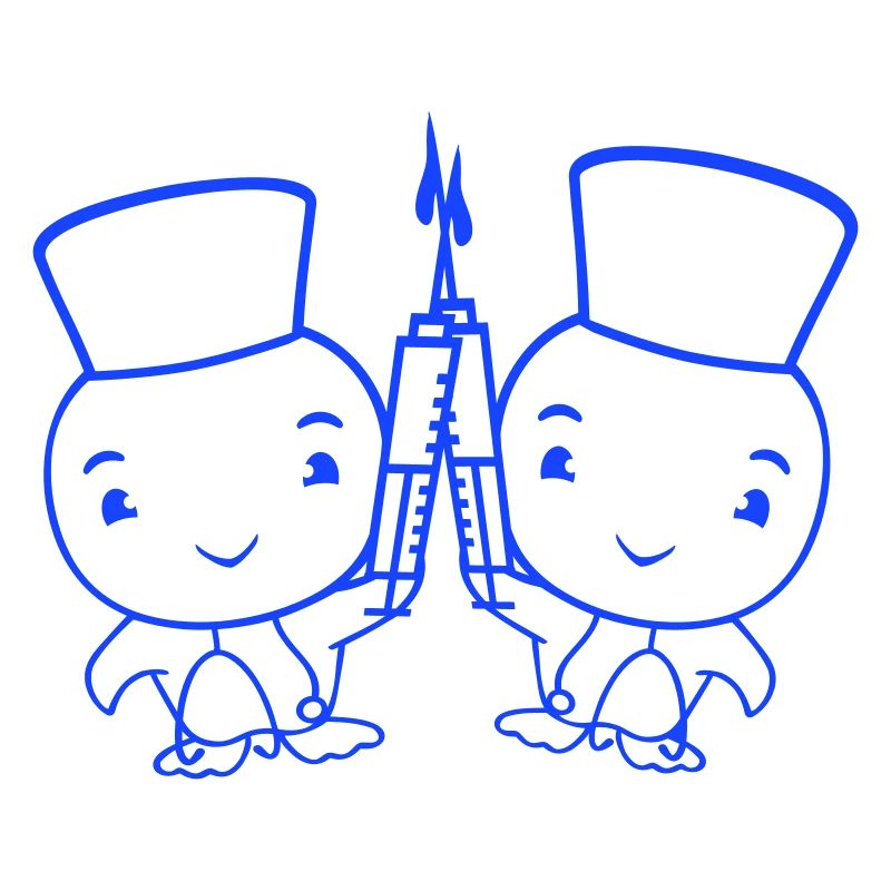 2 Enten Krankenschwester Arzt Spritze Freunde Crew