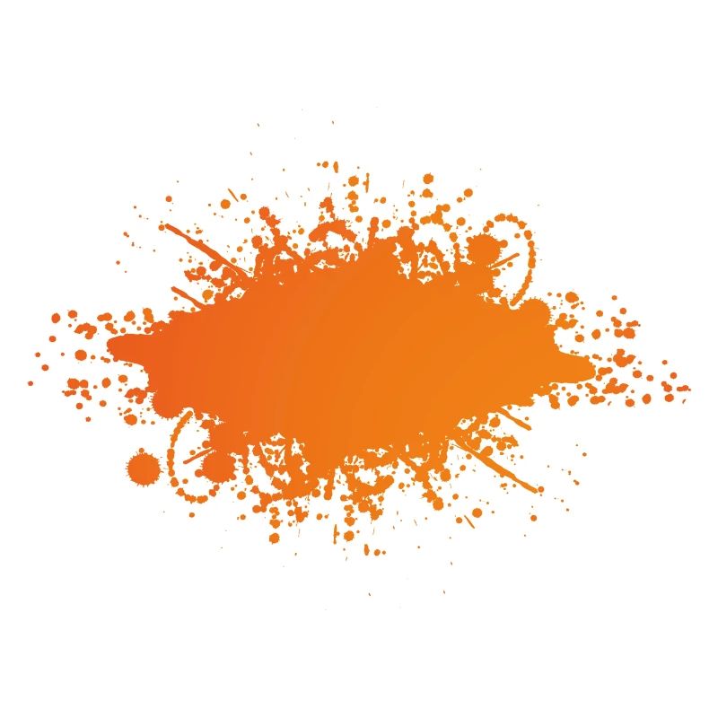 Farbe Klecks Spritzer Maler Geschenk bunt orange