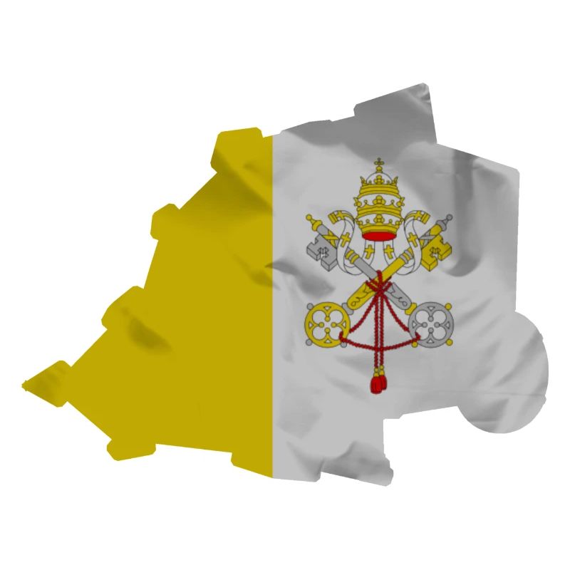 Drapeau de la Cité du Vatican en forme de pays